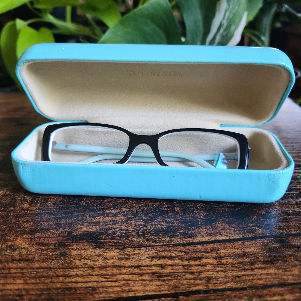 Tiffany & Co Prescription Eyeglasses RX Black & Pale Blue